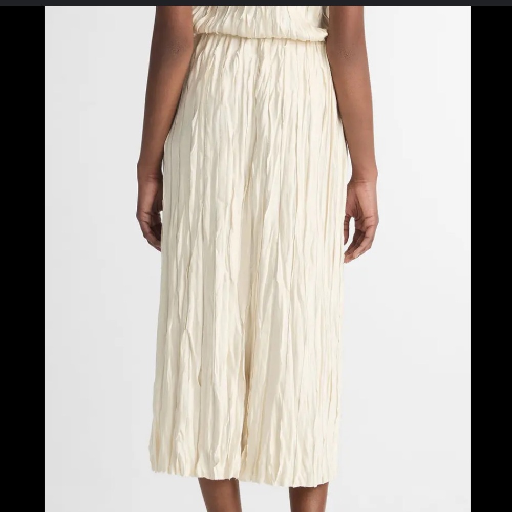 Vince Cream Textured Skirt